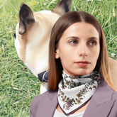 French Bulldog Silk Twill Scarf